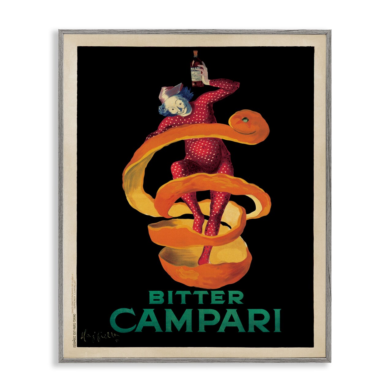 Stupell Industries Orange Peel Compari Advertisement Framed Giclee By Marcello Nizzoli